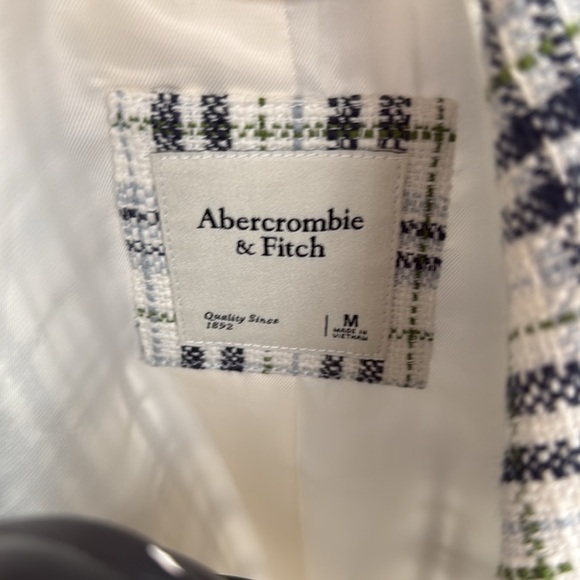 Abercrombie oversized lined boyfriend tweed blazer M - Picture 7 of 7